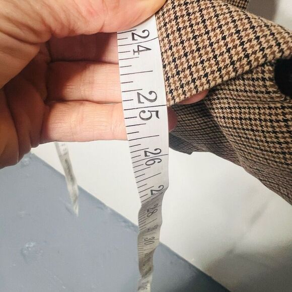 Old Navy High Rise Pixie Skinny Pants Gold Brown Houndstooth Sz 8 - Picture 7 of 10